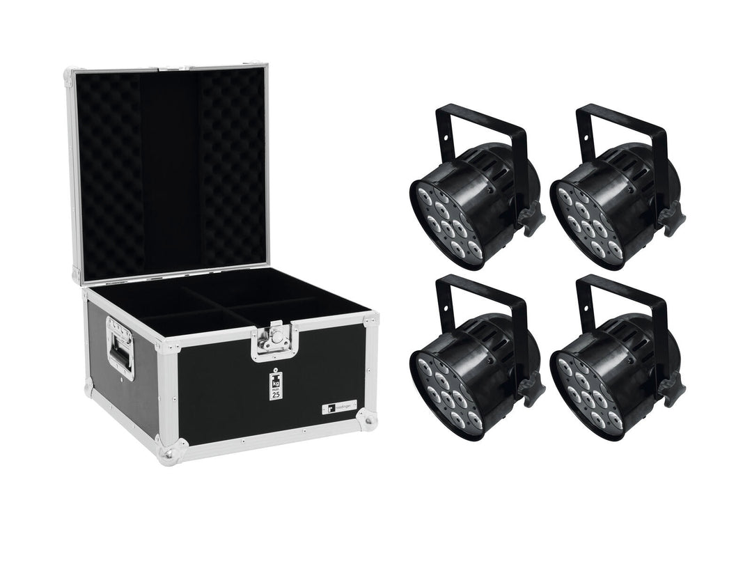 EUROLITE Set 4x LED PAR-56 HCL Short bk + étui EPS