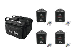 EUROLITE Set de 4x AKKU TL-3 QuickDMX + sac souple