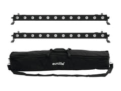 EUROLITE Set 2x LED BAR-12 QCL RGBW + Housse souple