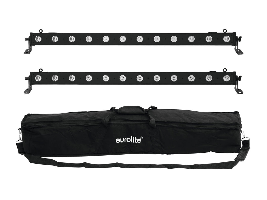 EUROLITE Set 2x LED BAR-12 QCL RGBW + Housse souple