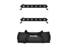 EUROLITE Set 2x LED BAR-6 QCL RGBA + Sac souple