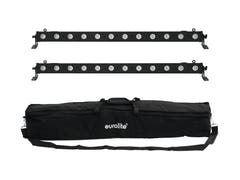 EUROLITE Set 2x LED BAR-12 QCL RGBA + Sac souple