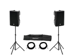 OMNITRONIC Set 2x XKB-212A + Support d'enceinte MOVE MK2