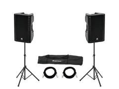 OMNITRONIC Set 2x XKB-215A + pied d’enceinte MOVE MK2