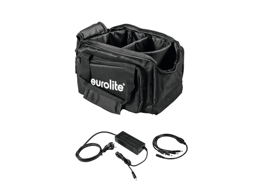 EUROLITE Set SB-14 Soft-Bag + Chargeur 4x AKKU Flat Light 1