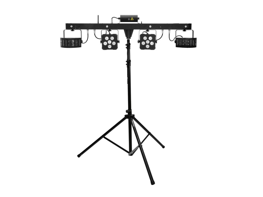 EUROLITE Ensemble LED KLS Laser Bar PRO FX Light Set + pied de système d’enceinte M-4