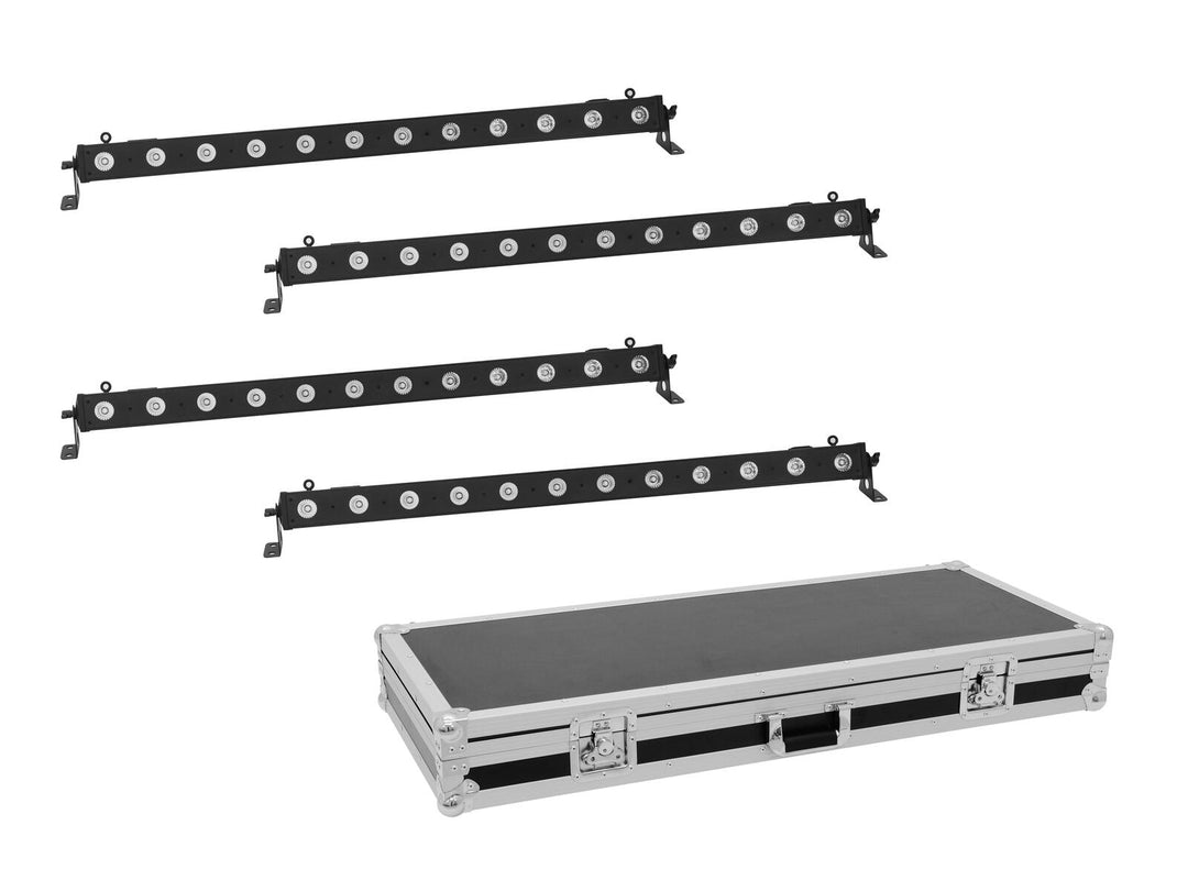 EUROLITE Set 4x LED BAR-12 QCL RGBA barre + étui