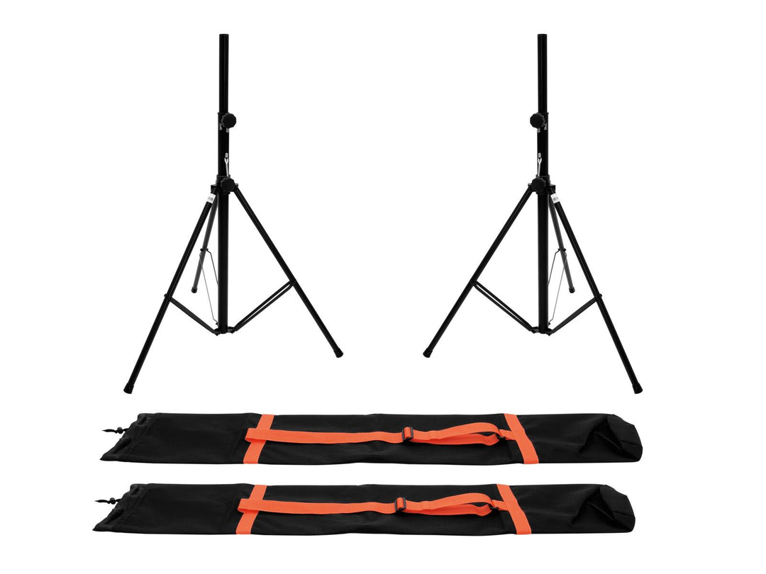 OMNITRONIC Set 2x BS-2 EU Stand d’enceinte + 2x sac de transport