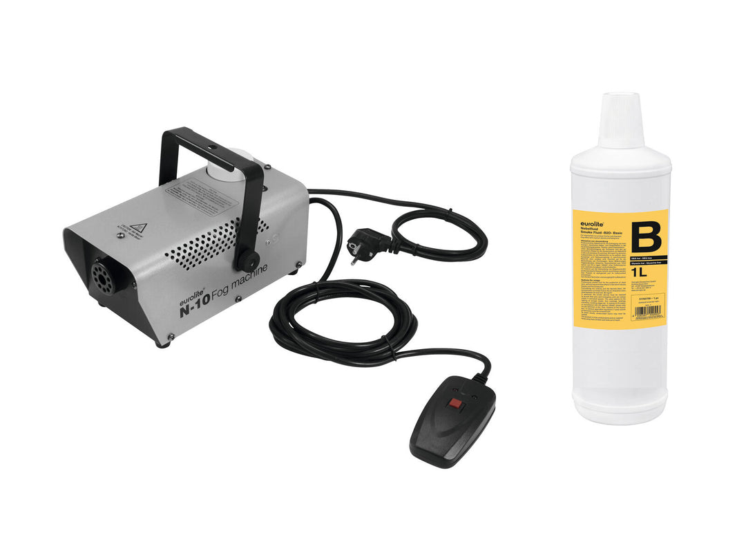 EUROLITE Set N-10 argenté + B2D Basic Smoke Fluid 1l