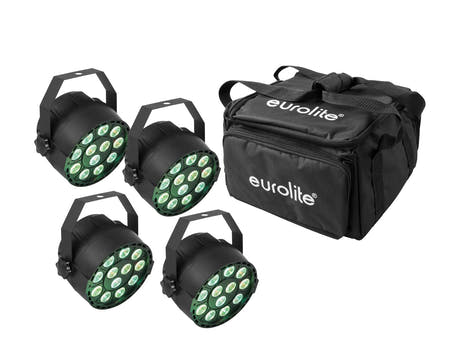 EUROLITE Ensemble 4x LED PARty TCL projecteur + sac souple