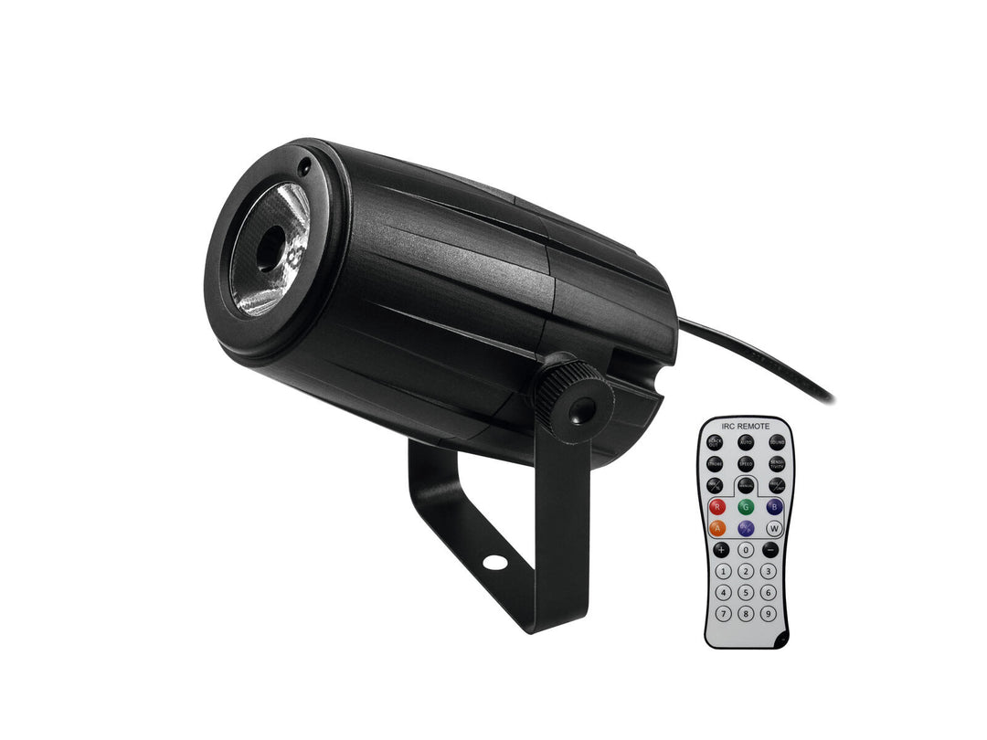EUROLITE Boule à facettes 20cm avec moteur + LED PST-5 QCL Spot bk