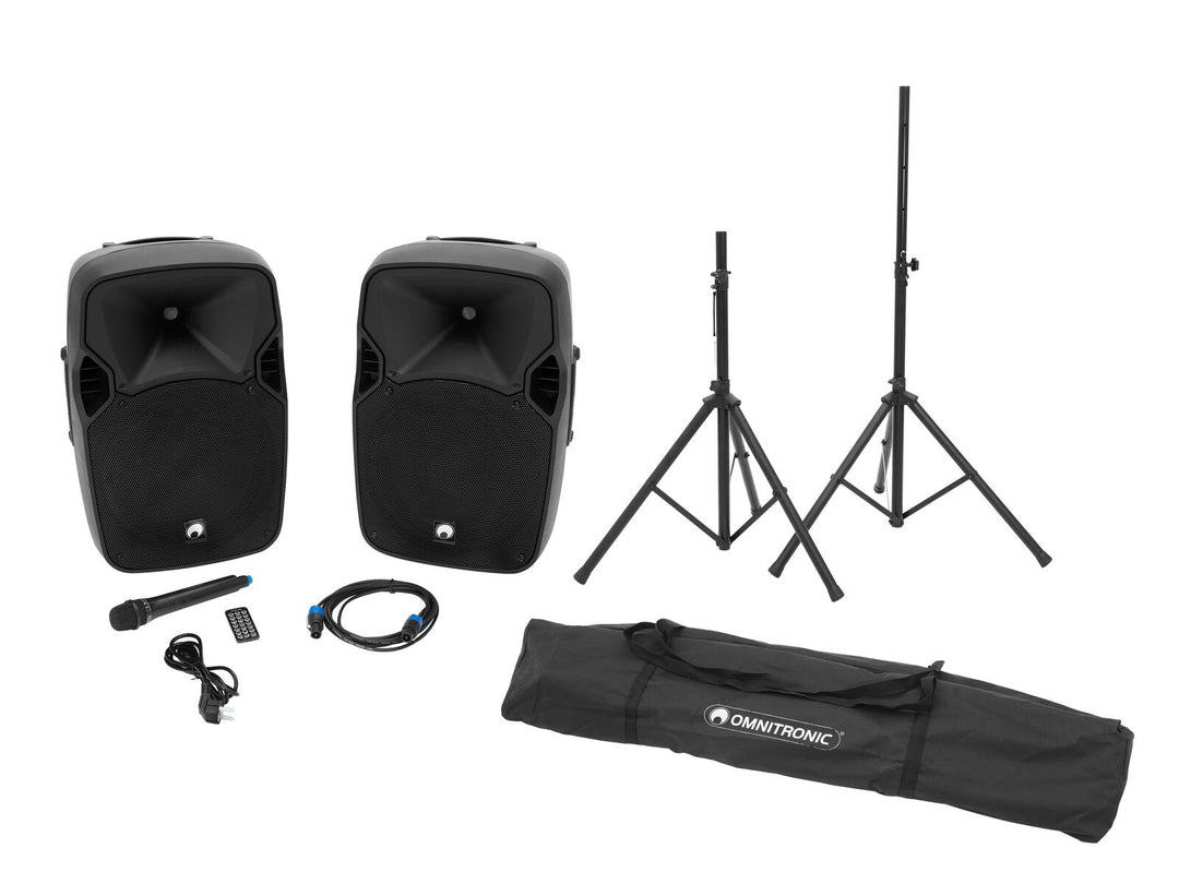 OMNITRONIC Set XFM-212AP + pied d’enceinte MOVE MK2