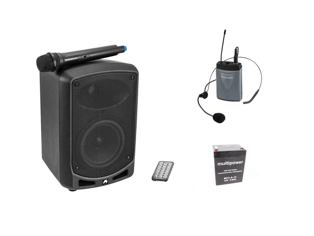 Set OMNITRONIC WAMS-65BT + émetteur Bodypack avec headset + batterie