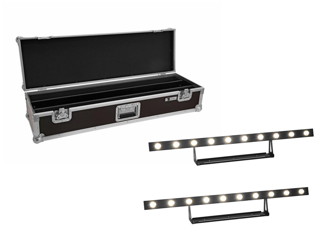EUROLITE Ensemble 2x LED STP-10 Sunbar 3200K 10x5W Light Bar + Case