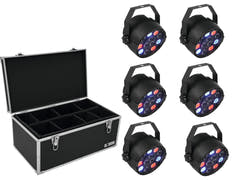 EUROLITE Set de 6x LED PARty Spot + Case TDV-1
