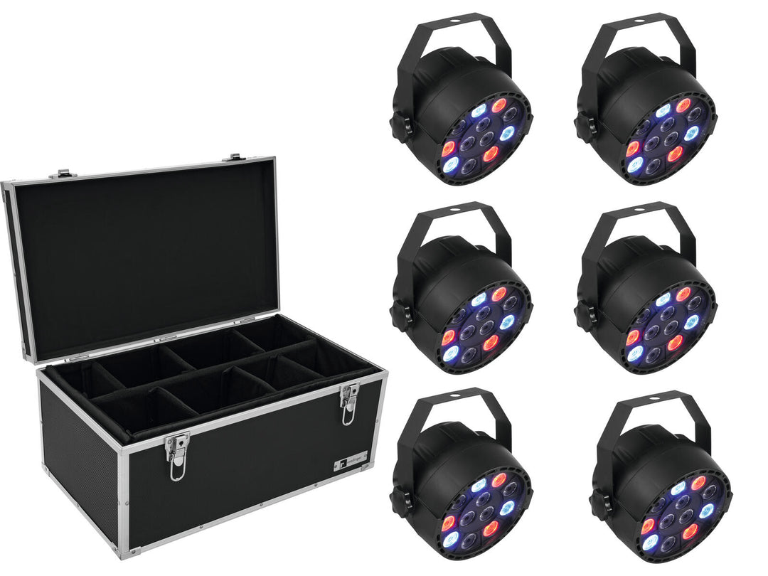 EUROLITE Set de 6x LED PARty Spot + Case TDV-1