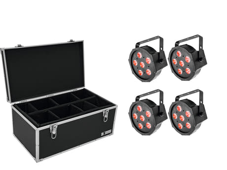 EUROLITE Set 4x LED SLS-6 TCL Spot + Étui TDV-1