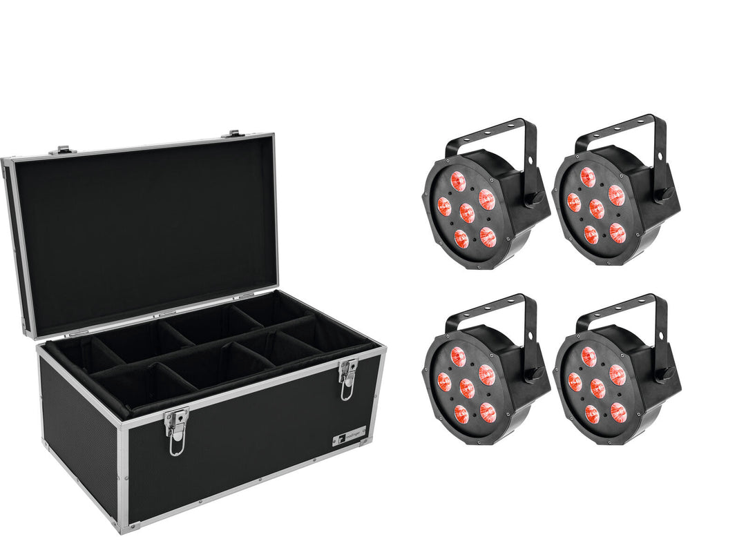 EUROLITE Set 4x LED SLS-6 TCL Spot + Étui TDV-1