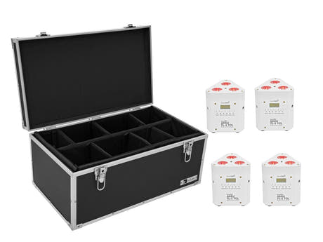 EUROLITE Set 4x AKKU TL-3 TCL white + valise TDV-1