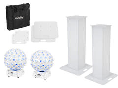 EUROLITE set 2x Stage support 100cm + 2x LED B-40 Beam Effet Effect blanc