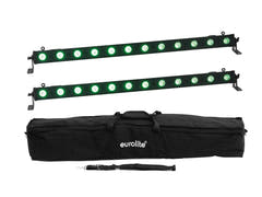 EUROLITE Ensemble 2x LED BAR-12 QCL RGB+UV Bar + sac souple