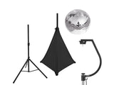 EUROLITE Ensemble boule à facettes 30 cm avec stand et cover de trépied noir