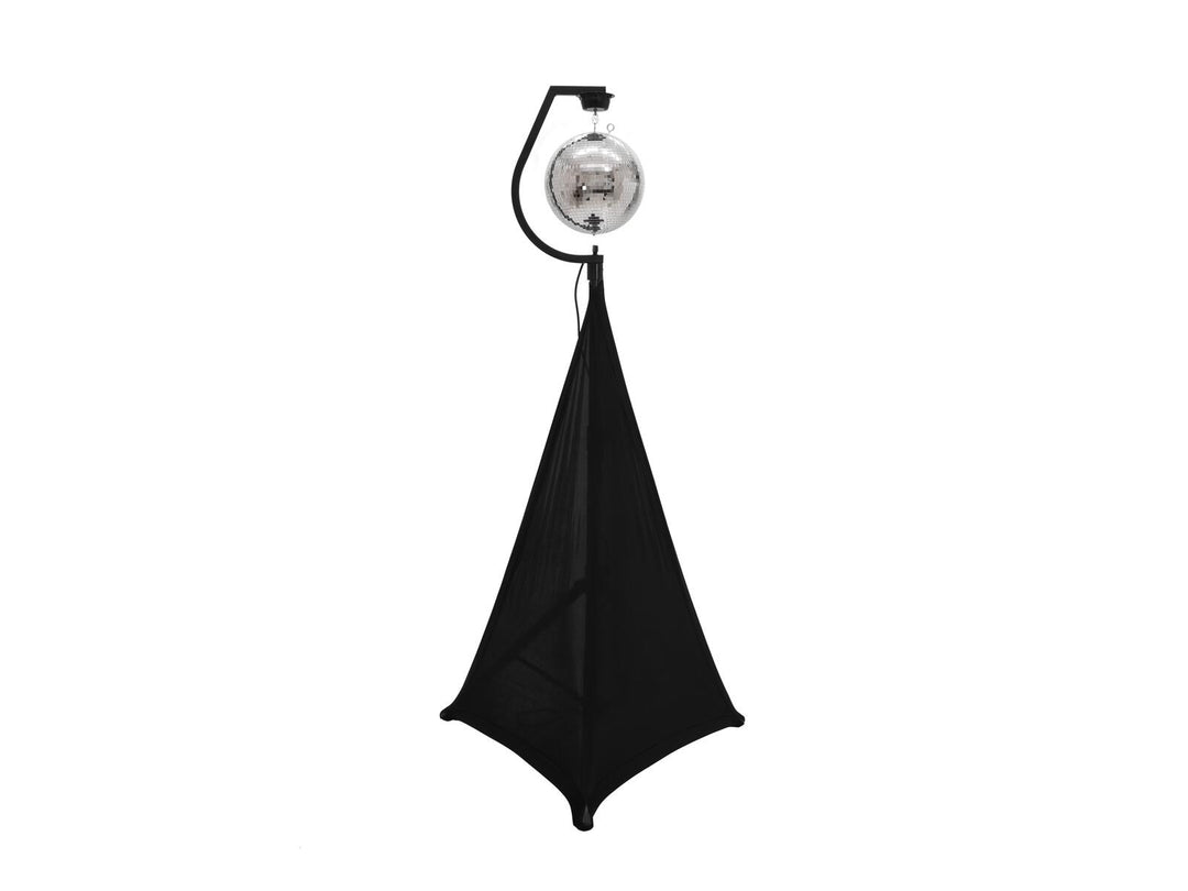 EUROLITE Ensemble boule à facettes 30 cm avec stand et cover de trépied noir