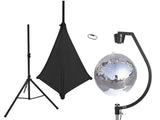 EUROLITE Ensemble boule à facettes 50 cm avec stand et cover de trépied noir