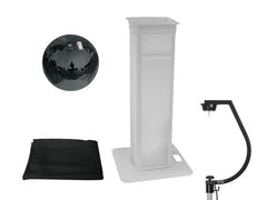 EUROLITE Set boule à facettes 30cm noire avec pied de scène réglable + Cover noire