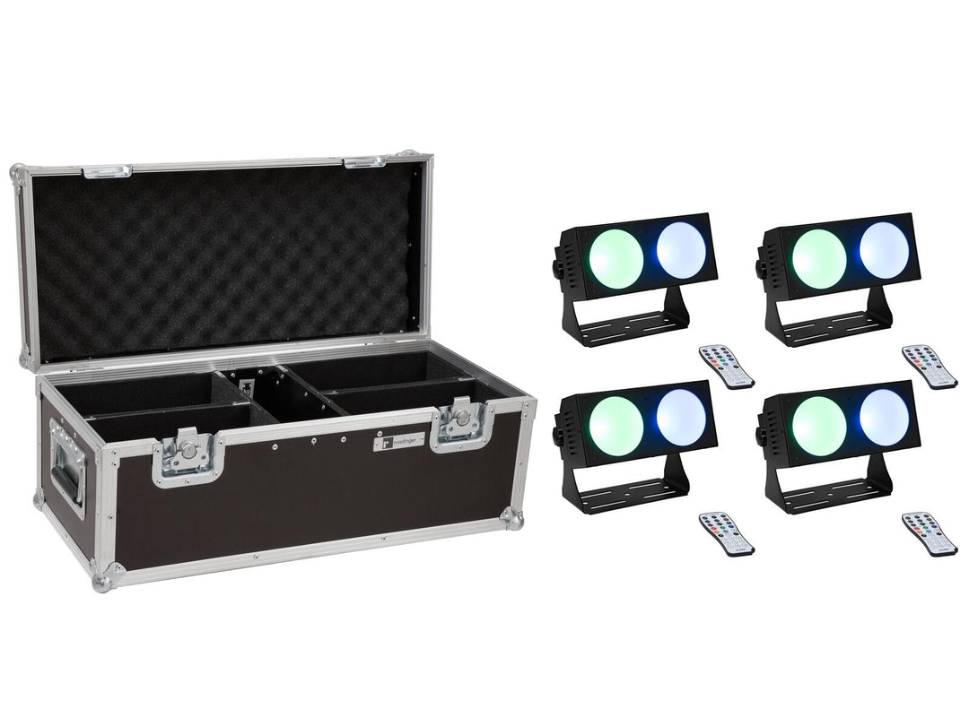 Kit EUROLITE 4x LED CBB-2 COB RGB Bar + étui