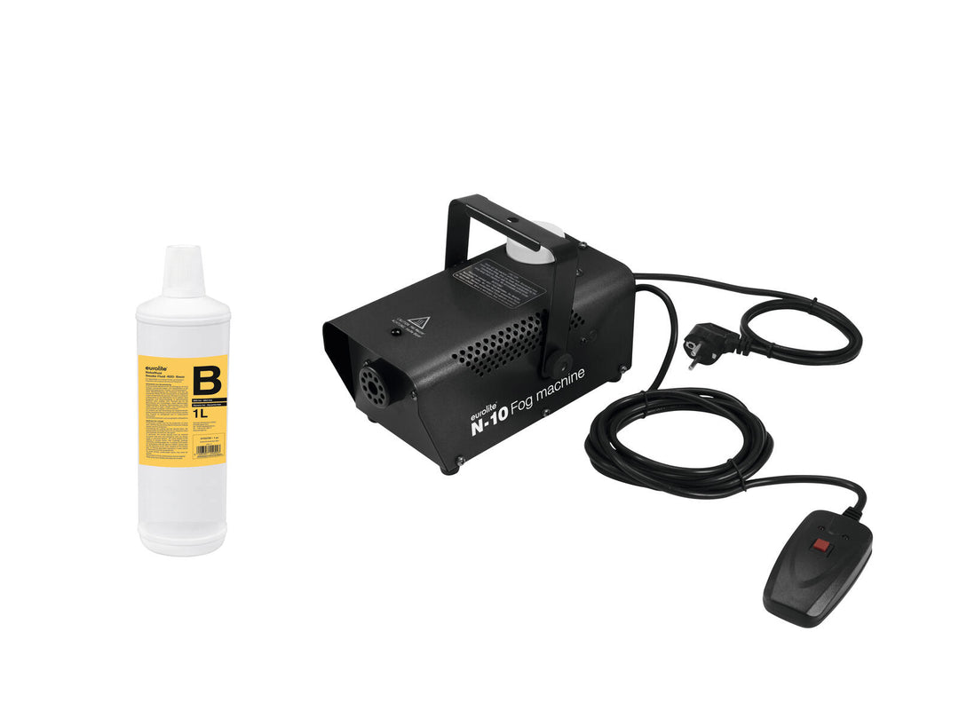 EUROLITE Set N-10 noir + B2D Basic Smoke Fluid 1l