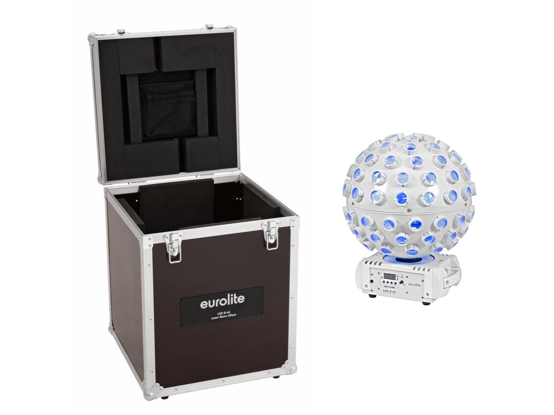 EUROLITE Set LED B-40 Laser Beam Effect blanc + Étui