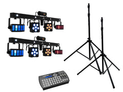 EUROLITE Set 2x LED KLS Laser Bar PRO + Easy Show + 2x système d'enceinte M-4 Stand
