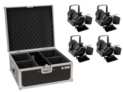 EUROLITE Set 4x LED THA-20PC TRC projecteur spot de théâtre bk + Case