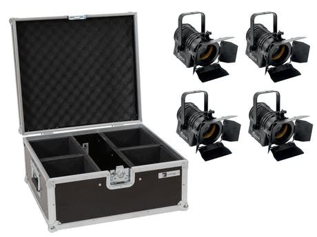 EUROLITE Set 4x LED THA-20PC TRC projecteur spot de théâtre bk + Case