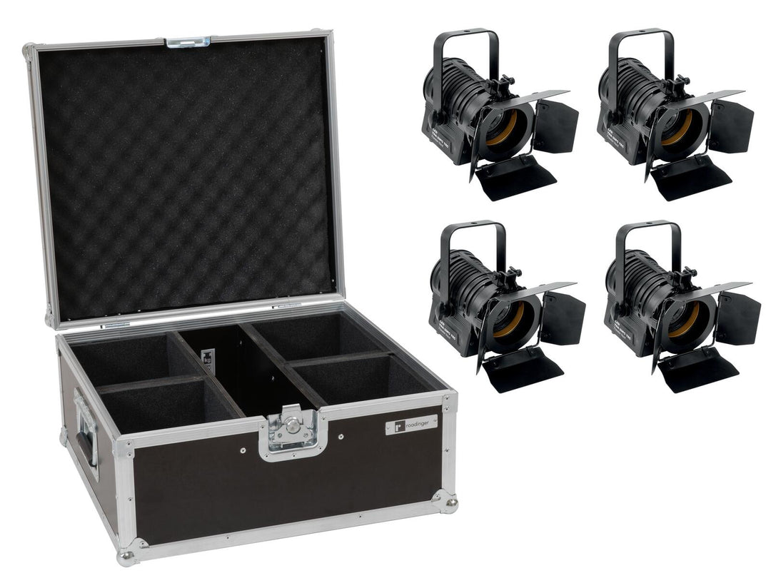 EUROLITE Set 4x LED THA-20PC TRC projecteur spot de théâtre bk + Case