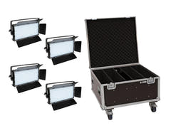 EUROLITE Ensemble 4x LED PLL-480 QCL Panneau + Étui