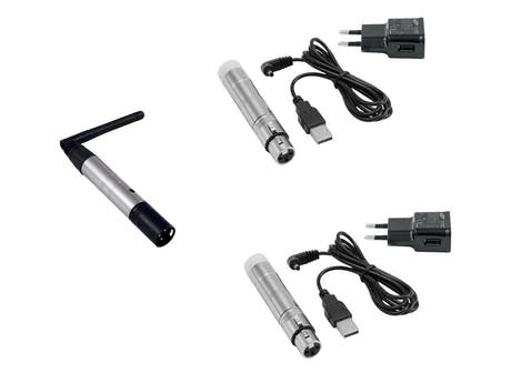EUROLITE Set QuickDMX 1x émetteur + 2x récepteur AKKU