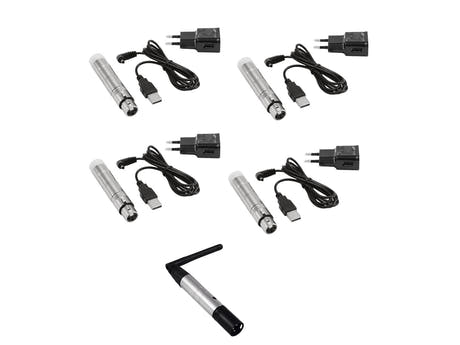 EUROLITE Set QuickDMX 1x émetteur + 4x récepteur AKKU