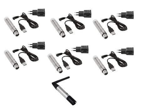 EUROLITE Set émetteur QuickDMX 1x + récepteur AKKU 6x