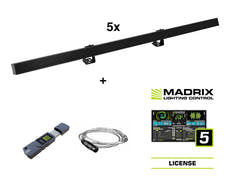EUROLITE set 5x LED PR-100/32 Pixel DMX Rail bk + logiciel Madrix