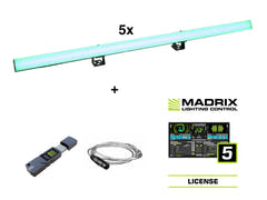 EUROLITE Set 5x LED PR-100/32 Pixel DMX Rail + logiciel Madrix