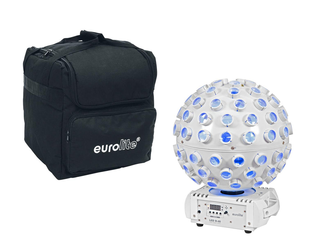 EUROLITE Set LED B-40 Laser Beam Effect wh + sac souple