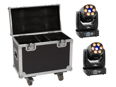 EUROLITE Set 2x LED TMH-H90 + case à roulettes