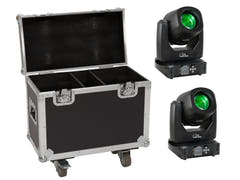 EUROLITE Set 2x LED TMH-B90 + Étui à roulettes