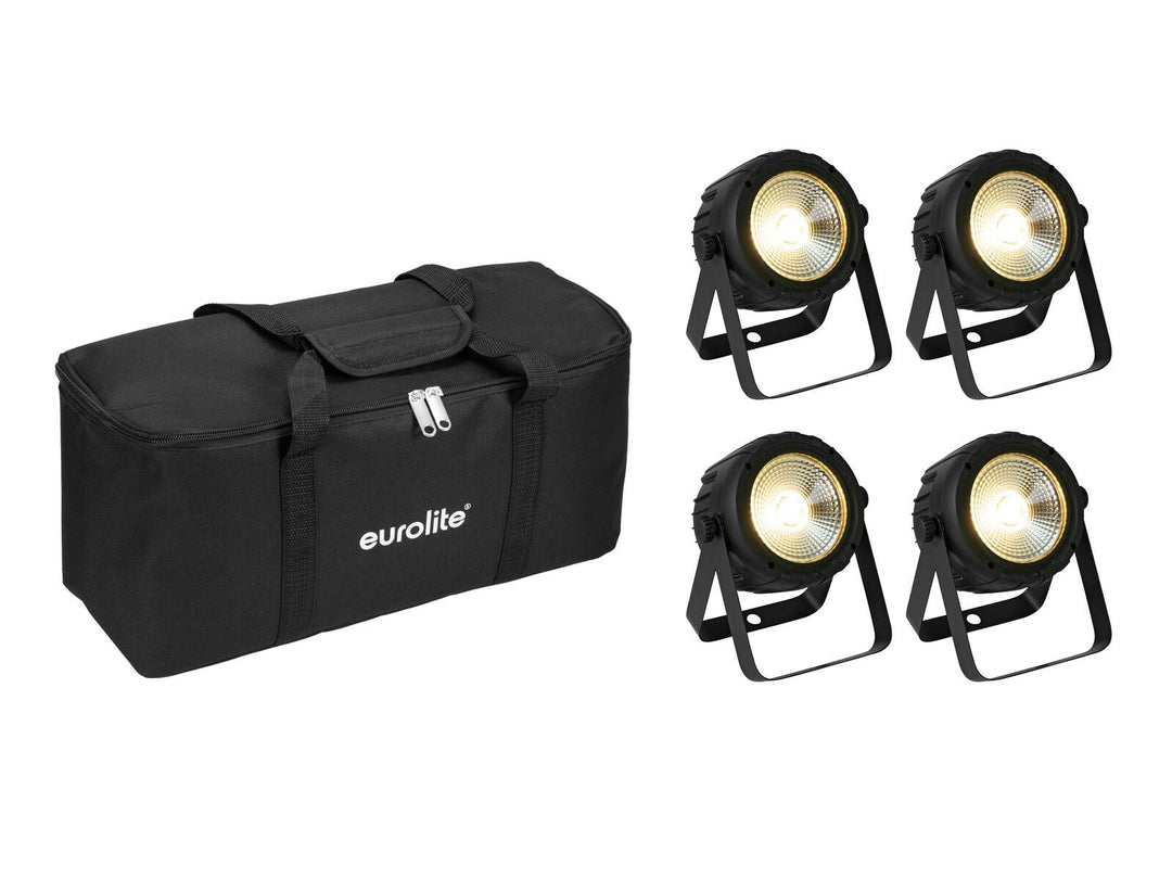 EUROLITE Set 4x LED PARty Spot COB + sac souple