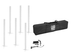 EUROLITE Set 6x AKKU LED Party Tube IR + Chargeur + Soft Bag
