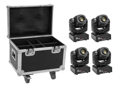EUROLITE Set 4x LED TMH-S60 Têtes Mobiles Spot + étui