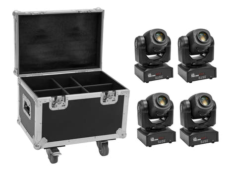 EUROLITE Set 4x LED TMH-S60 Têtes Mobiles Spot + étui