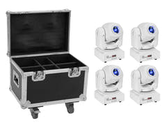 EUROLITE Set 4x LED TMH-S60 Tâtes Mobiles Spot wh + Case